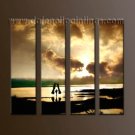 Modern Contemporary oil paintings on Canvas sunrise painting set10054