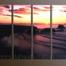 Modern Contemporary oil paintings on Canvas sunrise painting set10055