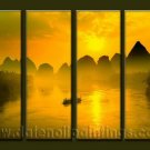 Modern Contemporary oil paintings on Canvas sunglow painting set10056