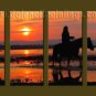 Modern Contemporary oil paintings on Canvas sunrise painting set10059