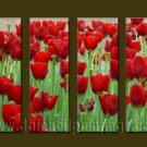 Modern Contemporary oil paintings on Canvas flower painting set10062