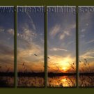 Modern Contemporary oil paintings on Canvas sunrise painting set10063