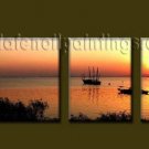 Modern Contemporary oil paintings on Canvas sunrise painting set10064