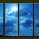 Modern Contemporary oil paintings on Canvas sunrise painting set10065