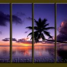Modern Contemporary oil paintings on Canvas sunrise painting set10068