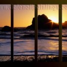 Modern Contemporary oil paintings on Canvas sunrise painting set10069