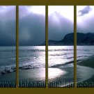 Modern Contemporary oil paintings on Canvas sunrise painting set10070