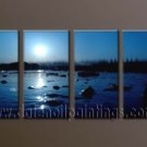 Modern Contemporary oil paintings on Canvas sunrise painting set10072