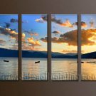 Modern Contemporary oil paintings on Canvas sunrise painting set10073