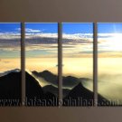 Modern Contemporary oil paintings on Canvas sunrise painting set10076