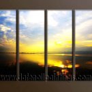 Modern Contemporary oil paintings on Canvas sunrise painting set10077