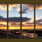 Modern Contemporary oil paintings on Canvas sunrise painting set10082