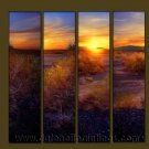 Modern Contemporary oil paintings on Canvas sunrise painting set10085