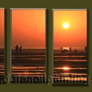 Modern Contemporary oil paintings on Canvas sunrise painting set10086