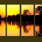 Modern Contemporary oil paintings on Canvas sunrise painting set10088