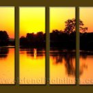 Modern Contemporary oil paintings on Canvas sunrise painting set10091
