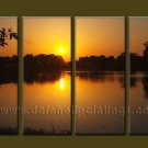 Modern Contemporary oil paintings on Canvas sunrise painting set10093