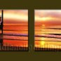 Modern Contemporary oil paintings on Canvas sunrise painting set10099
