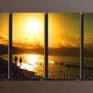 Modern Contemporary oil paintings on Canvas sunrise painting set10102