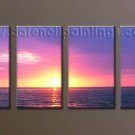 Modern Contemporary oil paintings on Canvas sunrise painting set10105