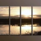 Modern Contemporary oil paintings on Canvas sunrise painting set10111