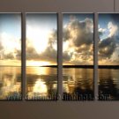 Modern Contemporary oil paintings on Canvas sunrise painting set10113