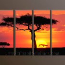 Modern Contemporary oil paintings on Canvas sunrise painting set10115