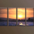 Modern Contemporary oil paintings on Canvas sunrise painting set10118
