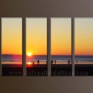 Modern Contemporary oil paintings on Canvas sunrise painting set10119