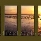 Modern Contemporary oil paintings on Canvas sunrise painting set10120