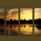 Modern Contemporary oil paintings on Canvas sunrise painting set10125