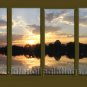 Modern Contemporary oil paintings on Canvas sunrise painting set10130