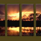 Modern Contemporary oil paintings on Canvas sunrise painting set10131