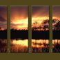 Modern Contemporary oil paintings on Canvas sunrise painting set10131