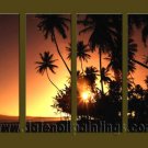 Modern Contemporary oil paintings on Canvas sunrise painting set10132