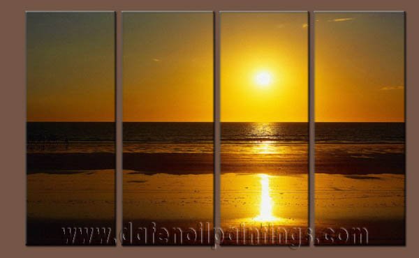 Modern Contemporary oil paintings on Canvas sunrise painting set10133
