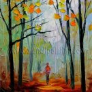 Modern impressionism palette knife oil painting on canvas kp036