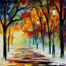 Modern impressionism palette knife oil painting on canvas kp044