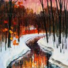 Modern impressionism palette knife oil painting on canvas kp045