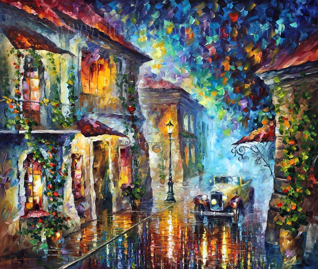 Modern impressionism palette knife oil painting on canvas kp063