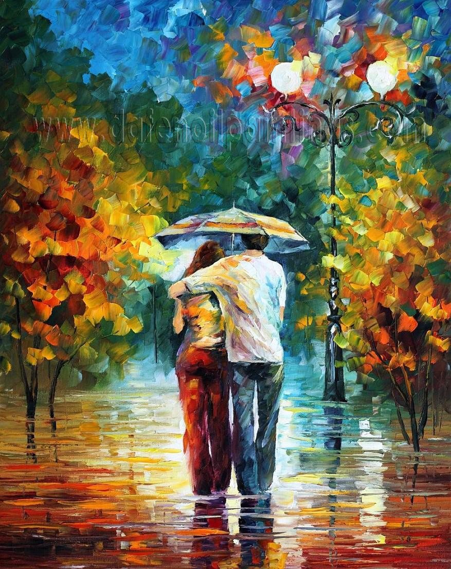 Modern impressionism palette knife oil painting on canvas kp069