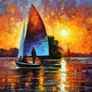 Modern impressionism palette knife oil painting on canvas kp072