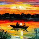 Modern impressionism palette knife oil painting on canvas kp088