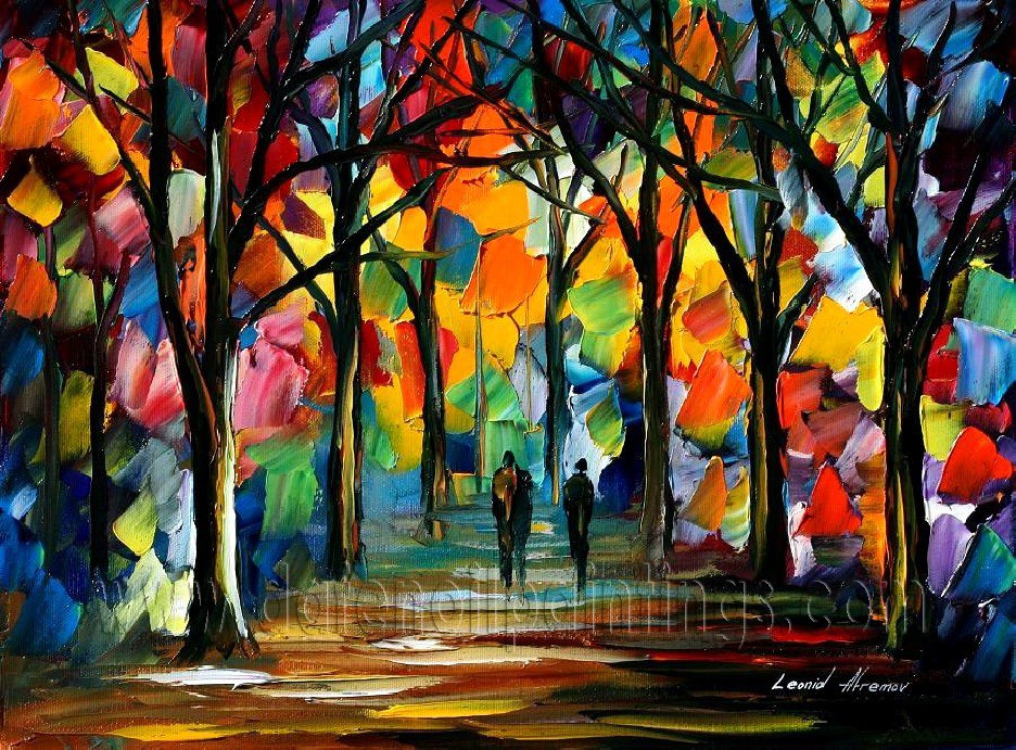 Modern impressionism palette knife oil painting on canvas kp096