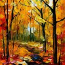 Modern impressionism palette knife oil painting on canvas kp098