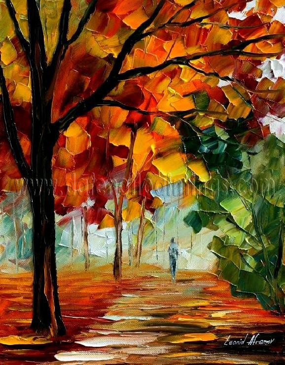 Modern impressionism palette knife oil painting on canvas kp114