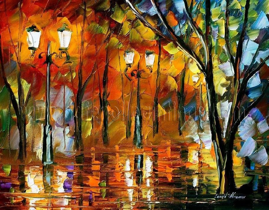 Modern impressionism palette knife oil painting on canvas kp135