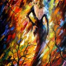 Modern impressionism palette knife oil painting on canvas kp136
