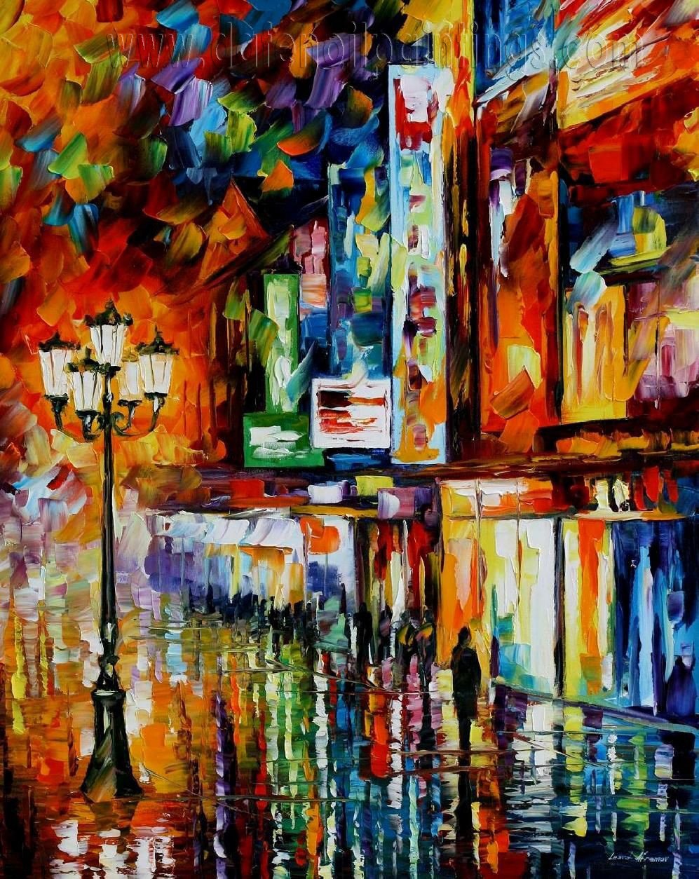 Modern impressionism palette knife oil painting on canvas kp140