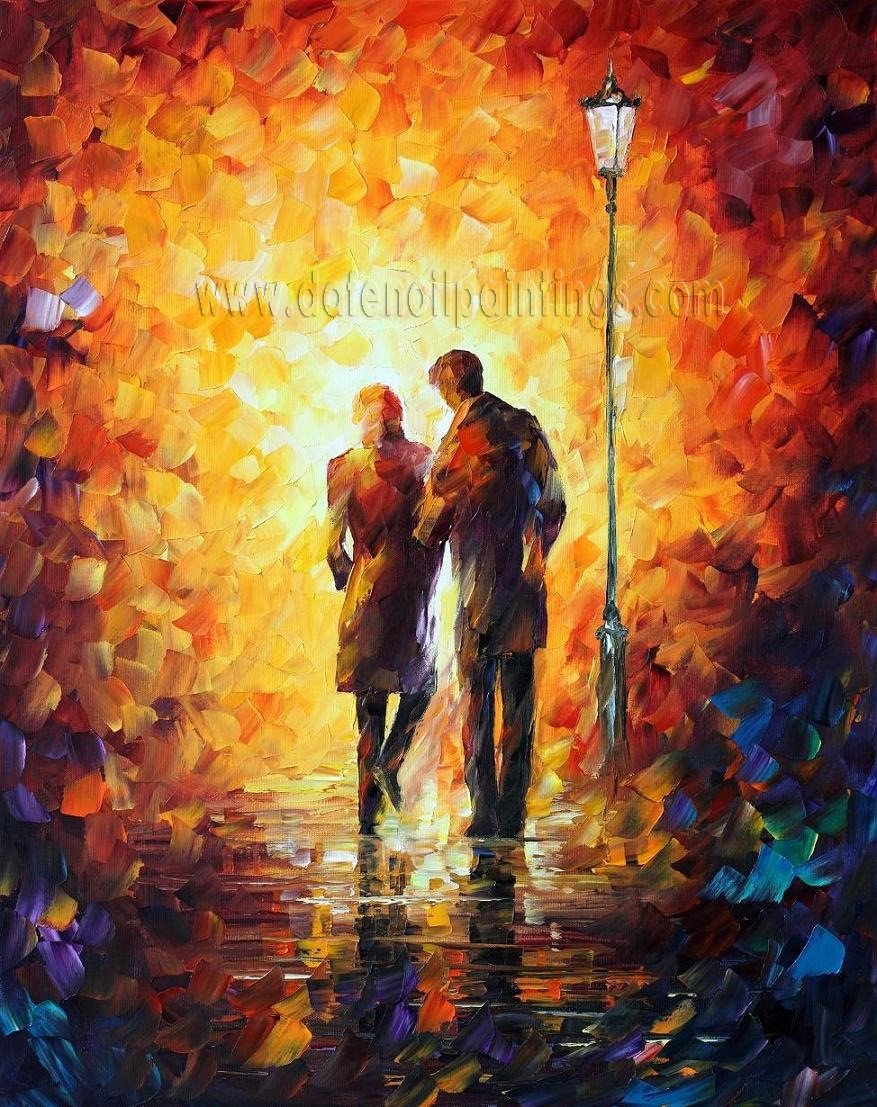 Modern impressionism palette knife oil painting on canvas kp142